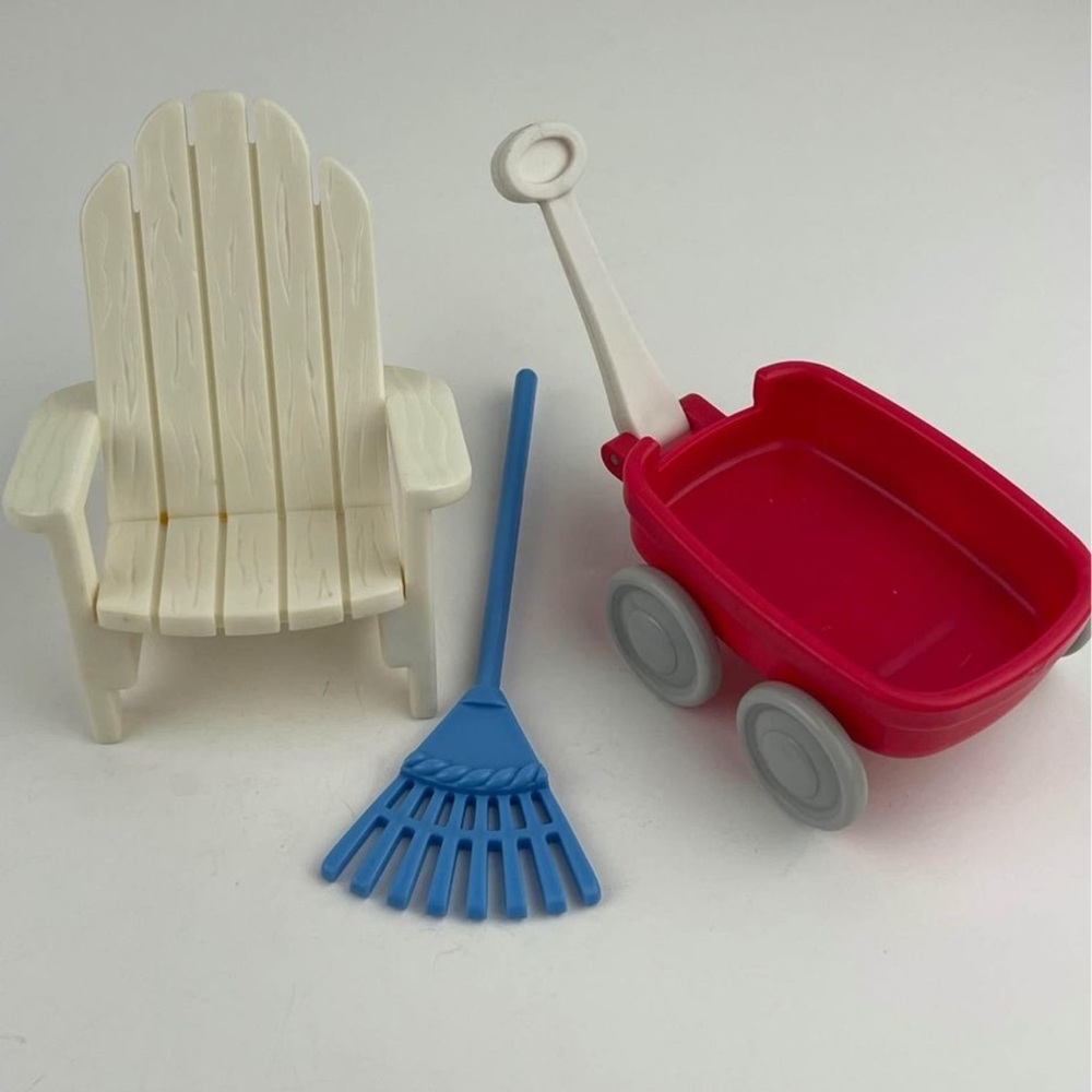 Vintage FisherPrice Loving Family dollhouse seasonal accessories Fall Autumn set